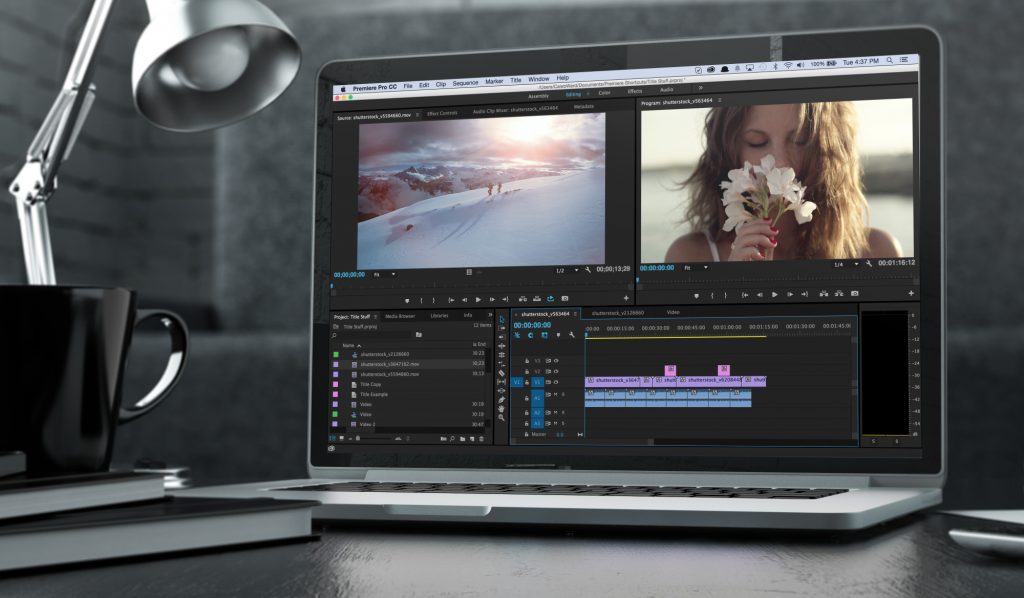 Edició de vídeo amb un ordinador portàtil
