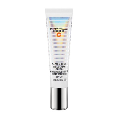 MAC VLAŽUJUĆI TONSKI KREM S SJAJNIM UČINKOM SVJETLOST C + CORAL GRASS TISKANI KREM S RADIJANOM BOOSTER SPF 30