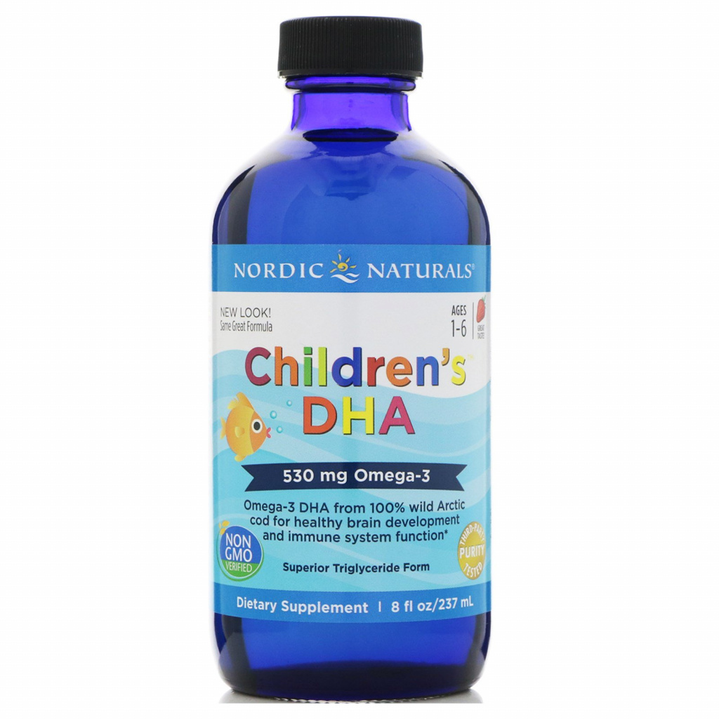 Nordic Naturals, Çocuk DHA, Çilek, 530 mg