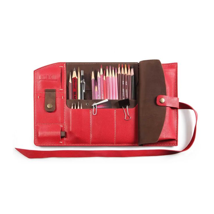 Rood leren etui Artskill Pro