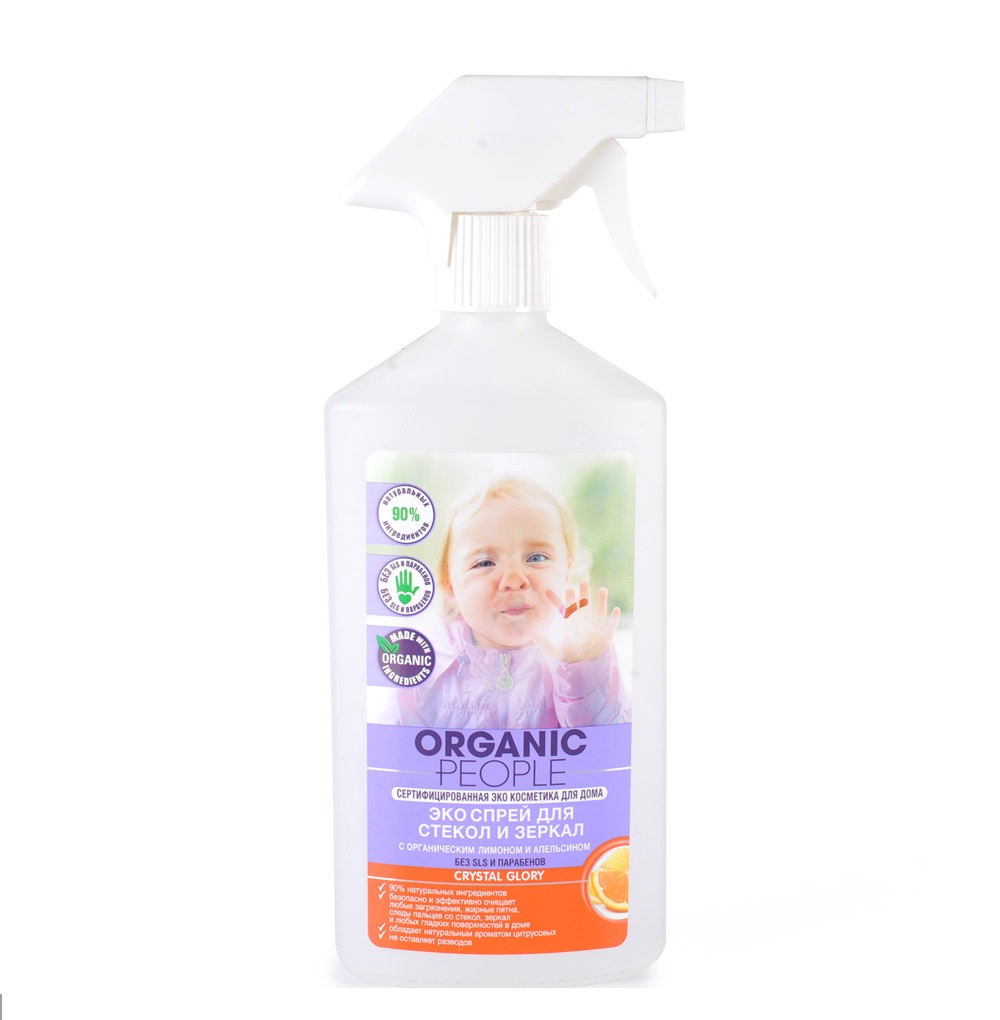 Organic People Eco-spray voor het reinigen van brillen en spiegels