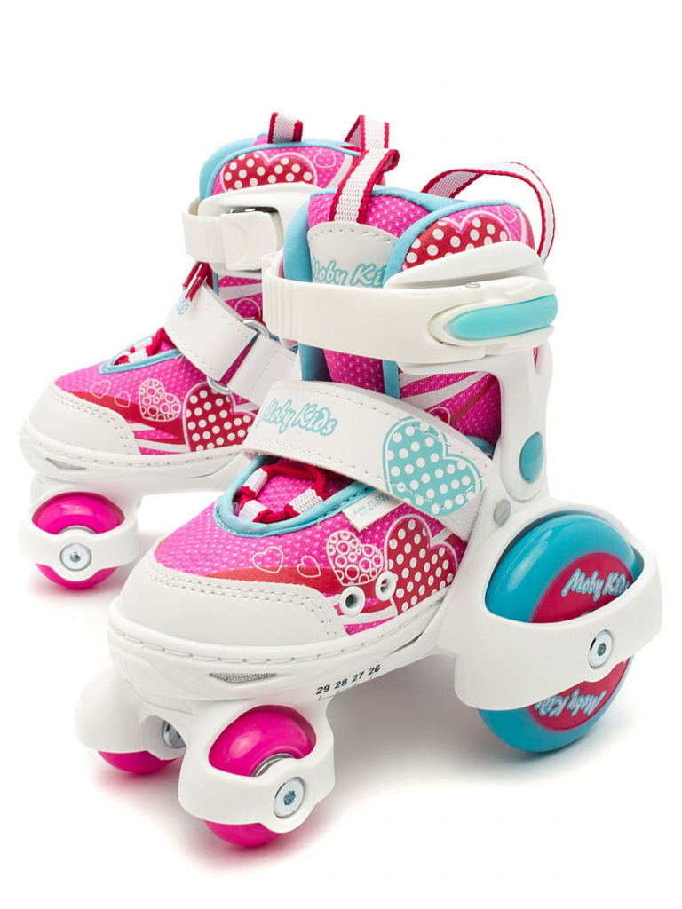 Rolschaatsen Quads Moby kids, kleur: roze